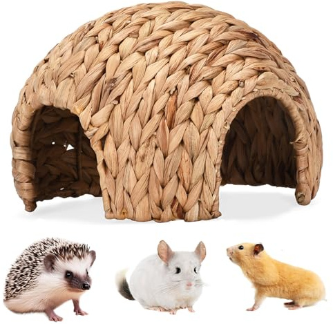 Escondite de cobayas, casa de cobayas, escondite de césped natural, cabaña segura creativa, cómodas casas y escondites para conejos, casa de conejos para jugar, casas y escondites para uso diario