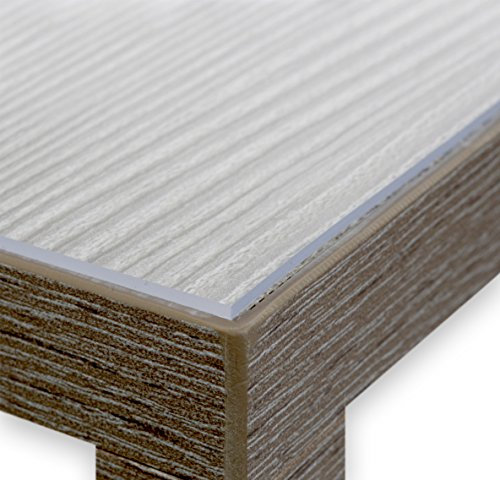 BEAUTEX Glasklar Folie 2,0 mm - Transparente Tischdecke Tischschutz - Made in Germany - Breite und Länge wählbar - eckig 80x80 cm