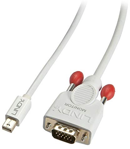 LINDY 5m Mini DisplayPort to VGA Cable, White