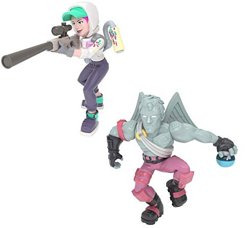 Fortnite Duo Pack-Assortment Teknique and Love Ranger, Multi-Coloured