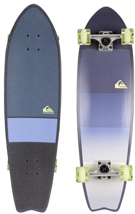 Quiksilver Cruiser Skateboard – 32.5 x 9 Deck, 7-Ply High-Density Wood, 62MM 85A Urethane Wheels, ABEC-5 Bearings, Geo Lite Trucks, 17.3 Wheelbase, for Teens & Adults