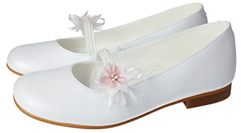 BAMBINELI 5235 COMUNIÓN Flor Bambi NIÑA Zapato COMUNIÓN Blanco 39