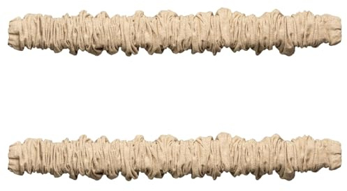 EIFHYT Fabric Cord Cover & Chandelier Chain Cover 2 Pack 6Feet Length for Chandelier Lighting Wires Natural Burlap Easy to Install (Brown)