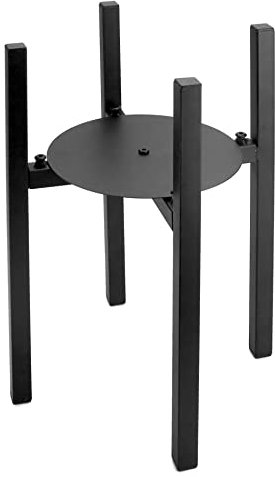 QWORK® PflanzenstäNder, BlumenstäNder Metall, Verstellbare Breite 20–30 cm Für Den Innen Und AußEnbereich, Schwarz