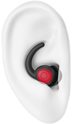 Besseling Swimming Ear Plugs, 2 Pairs, Waterproof Silicone, Reusable Swim Earplugs for Adults and Teens, Surfing, Diving, Pool (red, One Size)