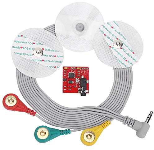 Emg Muskelsensor, Elektromyografisk Sensor Muskelsignalanalyssystem Med Emg-Testsugkuddar + Anslutningslinje, För Muskelaktivitetsmätning Och Övervakning