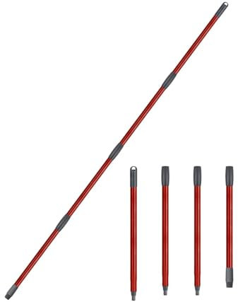 Spin Manico di Ricambio Mop, 4 Sezioni Compatibili con Vileda Spin Mop Ricariche rotante e Scope Stick per la pulizia dei pavimenti, da 30 a 57