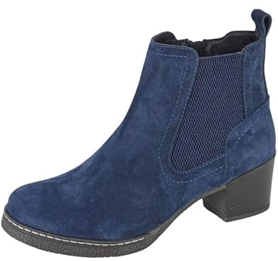 Cipriata L541 ALESSINA Bottines en daim véritable, Daim véritable bleu marine, 40 EU