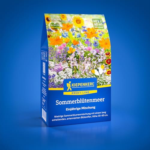 Kiepenkerl Profi-Line Blumensamen-Mischung Sommerblütenmeer 1078450 - Niedrige Sommerblumenmischung mit lang anhaltendem Blütenflor - Wildblumensamen