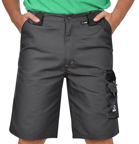 BWOLF Brave Pantaloni da lavoro da uomo, corti, da lavoro, multifunzionali, da uomo, in poliestere 600D, grigio., M