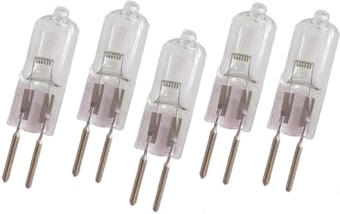 OakGlow Bombillas halógenas G6.35/GY6.35 24V 35W-250W (35W 50W 75W 100W 150W 250W) Blanco cálido regulable 2800K 360° haz Bi-Pin Bombillas 5-Pack 24V-100W