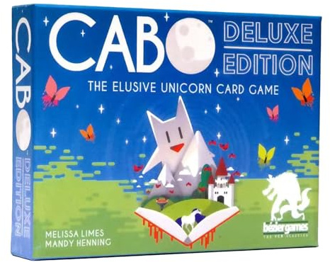 Cabo Deluxe Edition，The Elusive Unicorn Card Game，Premium Collectible Strategy Tabletop Game for Adults and Families，Ideal for Gatherings, Parties, or Game Nights (Blue, One Size)