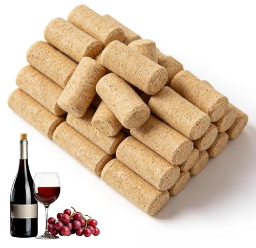 Lobaake 50 Pack Premium Bottle Corks, Wine Corks, Craft Corks 21 x 40 mm | Natural Cork Material, For Wine Beer DIY, For Home Brewers Crafters, 50 Pcs 21 X 40 Mm