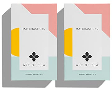 Art of Tea | Matcha Powder | Organic Japanese Ceremonial Matchasticks | 24 Count Single Serve Packets