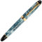 T&F Jinhao X450 Füllfederhalter, blaue Marmor, mittlere Spitze, goldfarbener Rand, 16 Stile, Marmorblau