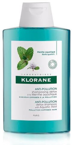 Klorane Organic Aquatic Mint Detox Shampoo – Normal Hair – All Scalp Types – Vegan* – 1x 200ml Bottle