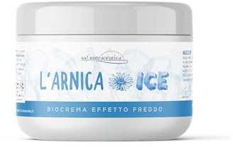 Saf.Nutraceutica - Crema Arnica ICE | Effetto Ghiaccio Intenso | Rinfrescante e Tonificante con Arnica per cavalli uso Umano e Mentolo | Extra Forte | Vegan e Cruelty-Free, Beige, 250 ml