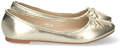 shoes&blues.es Bailarina Plana para Mujer, Comoda, Tallas Grandes, con Lazo en la Punta, Primavera Verano 2023