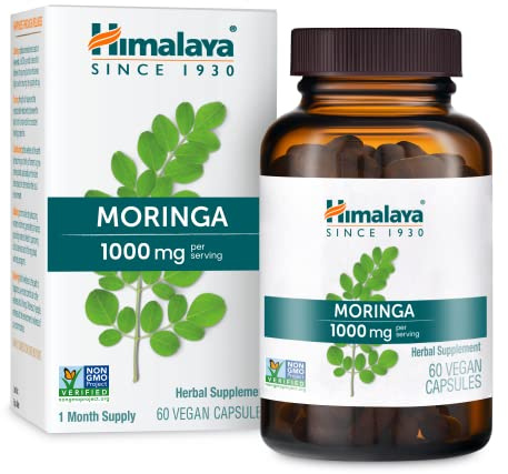 Himalaya Moringa - Herbal Superfood Antioxidants Supplement Supporting Wellness, Vitality, and Oxidative Stress - Vegan, Non-GMO, Gluten Free, 1000 mg, 60 Capsules