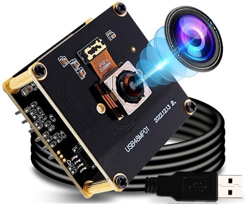 ELP 48MP USB-Kameramodul Mit Schnellem Autofokus - Weitwinkel Keine Verzerrung 70 Grad Objektiv Webcam UVC USB2.0 Industriekamera für Computer Laptop PC Windows Linux