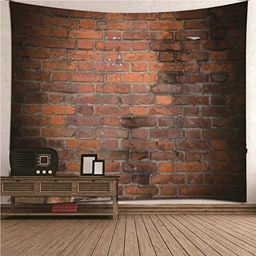 CEVAN Arazzo da Parete Vintage Telo Muro Giapponese Muro di Mattoni Arazzi da Parete Grandi Salotto Telo Muro Indiano Marrone Decorazione Murale Appesa in Tessuto 300x250cm