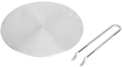 Lybunair Plaque de Diffusion de Chaleur en Acier Inoxydable avec Poignée Isolante, Adaptateur Induction, Disque Relais Induction pour Cafetières et Ustensiles de Cuisine