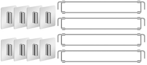 Pinafresa 4 Barres de Réfrigérateur pour Camping-Car 12,44 à 22,63 Pouces, Tiges de Tension Réglables en Acier Inoxydable pour Réfrigérateur, Accessoires de Réfrigérateur pour Camping-Car