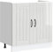 vidaXL Mueble bajo Fregadero Lucca Blanca de Alto Brillo