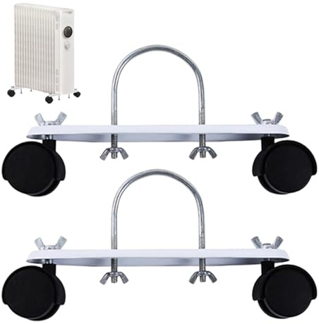 kaiop Radiator Wheels Stand Pulley,2PCS Mobile Pulley Bracket For Oiled Filled Radiator,Oil Ting Hydroelectric RadiatorBracket,Rotatable Electric Heater Support CasterPulley Bracket