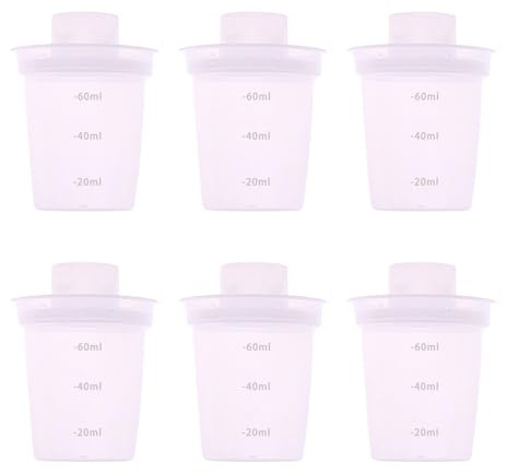 Set of 6pcs Powder Dispenser Box Easy to Portable Containers with Secure Tight Lid Design 60ml Milk Powder Dispensers