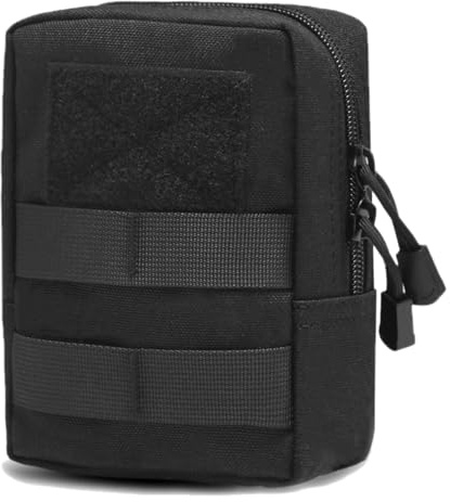 TRIWONDER Sac Tactique Poche Molle Sacoche Ceinture Militaire Pochette EDC pour Randonnée Trekking Camping (A - Noir)