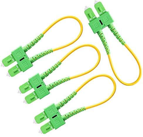 4 PCS Loopback Plug Tester Fibra Ottica Duplex Loop Anello Cavo Adattatore (SC Line, Singola Modalità-APC)