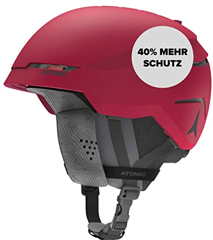 Salomon Atomic Savor AMID Skihelm in Dunkelrot Größe S - Unisex für Erwachsene - 360° Fit System - Überlegener Aufprallschutz - Aircon Belüftungssystem - Kopfumfang 51-55 cm