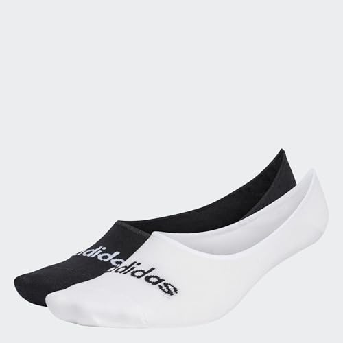 adidas Unisex adulto Thin Linear Ballerina Socks 2 Pairs, White/Black, 4.5-6