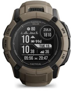 Garmin [Renewed Instinct 2X SOLAR GPS 50mm Smartwatch, Larger Rugged watch, Tactical edition, Built-in Sports Apps & Health Monitoring,Tactical Features, up to 40 days Battery Life, Tan (Renewed)