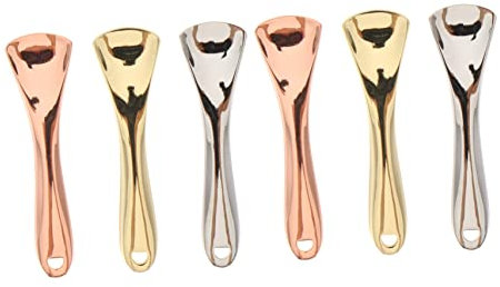 FOMIYES 6stücke Gesicht Schönheit Spatel Metall Cremelöffel Make-up Werkzeug Für Mischen Testen Auftragen Hautpflegeprodukte Kleine Leicht Tragbar Aufhängen