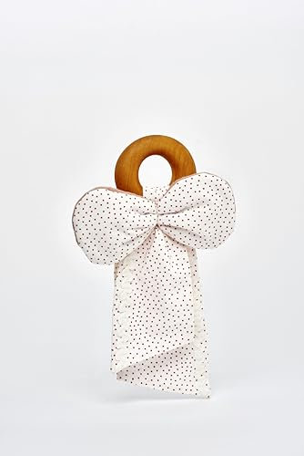 Käthe Kruse BOW Greifling Knister Schleife I Spielzeug zur Förderung der Handmuskulatur für Kinder ab 0 Jahre I Greifling aus Holz, Baumwolle und Knisterfolie schult die Grob- und Feinmotorik