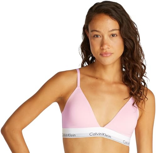 Calvin Klein Women’s Triangle Bralette with Removable Padding, Pink (Buff Pink), XL