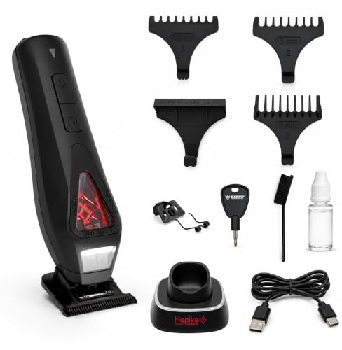 Kiepe Hepike Cordless Hair Trimmer Red 6363, Long-Life Lithium Battery | Powered Trimmer for Men, Haircut & Beard Grooming, Ideal for Hairdressers, Barbers & Stylists