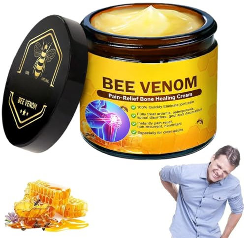 Bee Venom Cream for Arthritis, Bee Venom for Joint Relief Muscles Swollen, joint relief cream, Natural Bee Venom Gel for Muscle and Joint Recovery, for Back, Neck, Hands, Knee (60G)