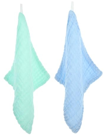 Milisten 2piezas Toallitas Absorbentes De Muselina De Algodón Para Pequeños Paños Para Limpiar Baba y Suciedad Colores Neutros