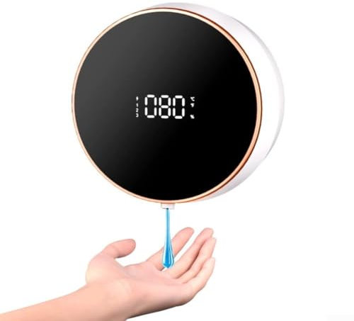 ZAMETTER Dispenser di sapone in schiuma touchless, 300 ml, dispenser automatico di disinfettanti per le mani in schiuma, ricaricabile tramite USB, dispenser intelligente per sapone da parete