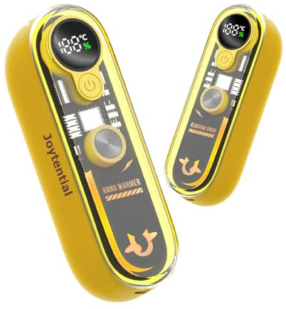 Joytential Calentador de Manos Recargable, 2 en 1 Magnético Calienta Manos Electrico de Bolsillo Portátil, 4 Niveles de Calor, USB Calienta Manos Regalo para Camping, Golf, Juegos