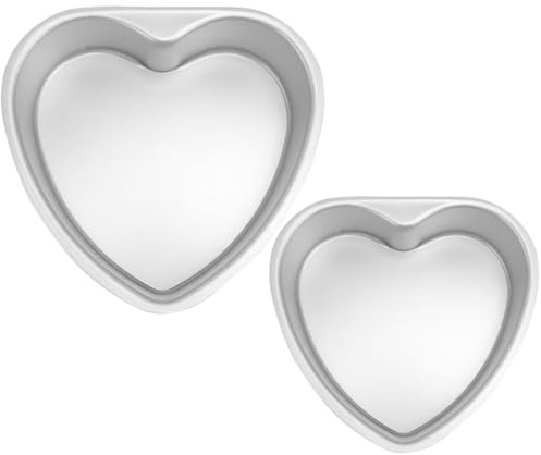 Healifty 2piezas Molde Para Pastel Forma De Corazón Molde De Corazón Desmontable Para Cocina y Restaurante