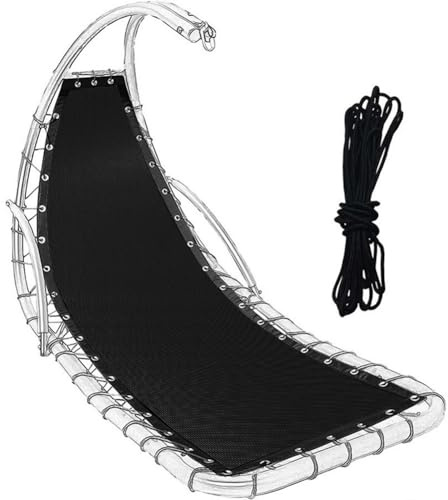 GORGECRAFT 197x64cm Tissu de Rechange pour Balancelle Suspendue,Toile de Balançoire de Jardin,Remplacement de la Chaise à Bascule par du Tissu,Ensemble de Maille Renforcée de Rechange Corde Durable