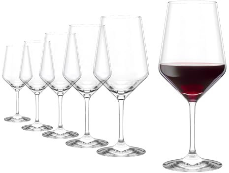 Stölzle Lausitz Revolution 3770035 Lot de 6 verres à vin rouge Bordeaux 650 ml Passe au lave-vaisselle Hauteur 24 cm Diamètre extérieur 9,9 cm