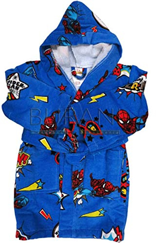 Accappatoio con Cappuccio Spider man power Marvel, in cotone