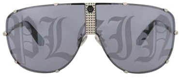 SUNGLASSES Philipp Plein - MAT: Stainless steel-C: TOTAL SHINY PALLADIUM/SMOKE/MIRROR SILVER - D: 140x8 / Male Cura della persona e salute