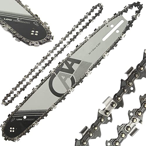 Set Lama Barra Guida 2 Catene 38 cm 15 per Motosega Passo Catena 0,325 64 Maglie Larghezza Catena 1,5 mm