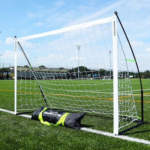 QuickPlay Kickster Elite 5x3 ft Portable Football Goal for Garden and Astro Training - Football Training Equipment, Football Goals and Nets, Mini Football Goal for Small Sided Games & Target Practice